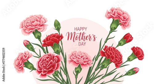 Happy Mother's Day Carnations Floral Design