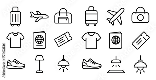 Minimalist Travel Icons