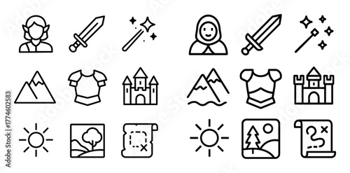Minimalist RPG Icons