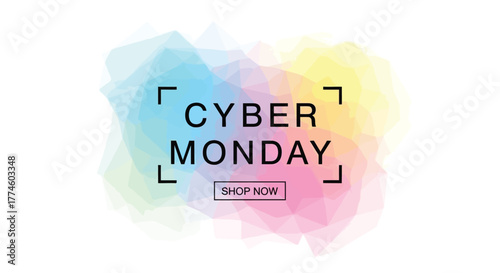 Cyber Monday Sale Colorful Abstract Background Promotion