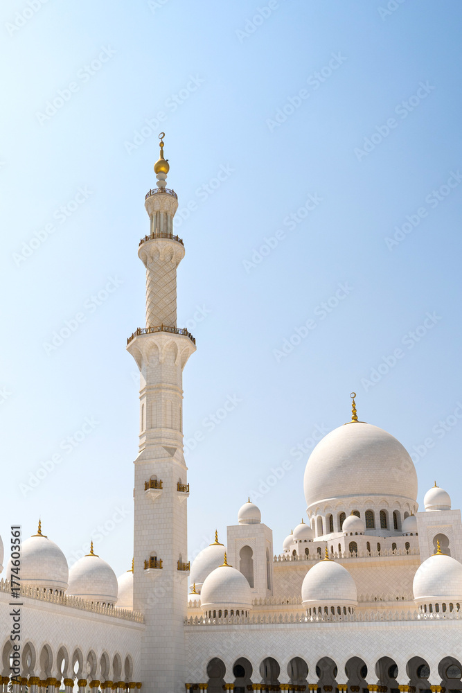 Fototapeta premium Portion of the domes Sheikh Zayed Mosque, Abu Dhabi
