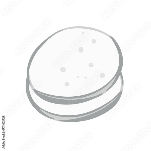 Cotton pads and sponges cosmetology illustration