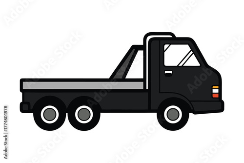 toy truck isolated on white, A vector art of tow truck on white background