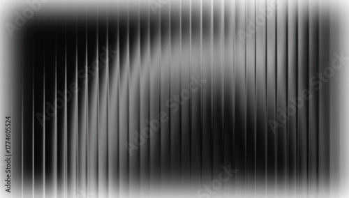 Abstract black and white vertical lines with a subtle wavy distortion.
