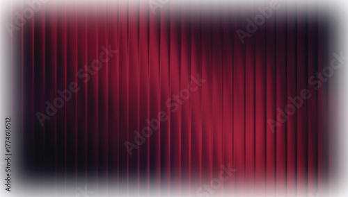 Rich red velvet stage curtain with vertical folds and a subtle light gradient.
