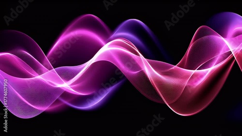 Abstract wavy forms motion background