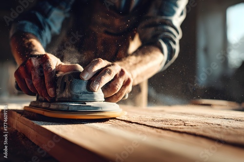 Authentic Carpentry Process, Warm Daylight Environment