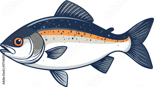 A cartoon pizza, with a slice being lifted from the cardboard box, ready to eat.