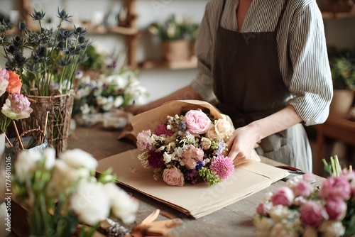 Flower Arrangement by Skilled Florist, Small Local Shop Photography