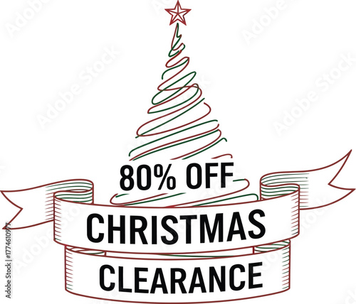 Christmas clearance sale with 80% off holiday season deals