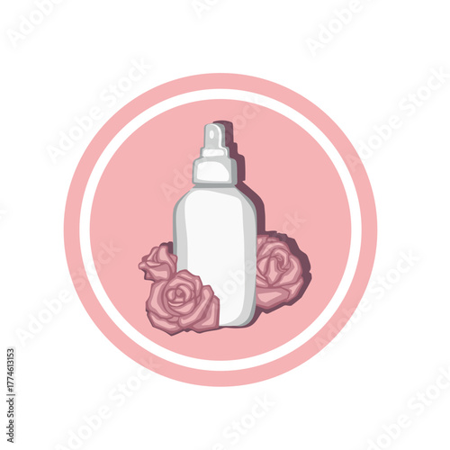 Cosmetic spray bottle with rose scent