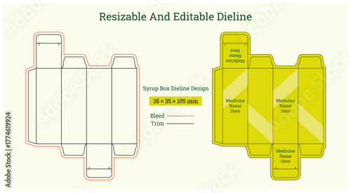 packaging dieline templates, packaging dieline, dieline, box packaging dieline, die line design.