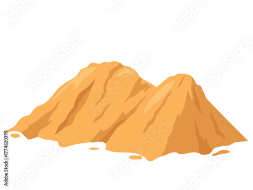 Sand dunes, Sand piles, decorative elements, manufacturing materials