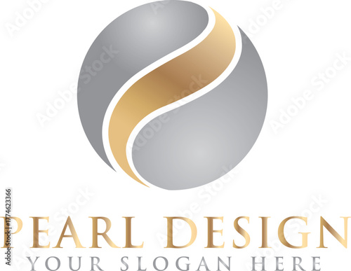 minimalist Nautilus Pompilids nautilus shell spiral shape logo inspiration.