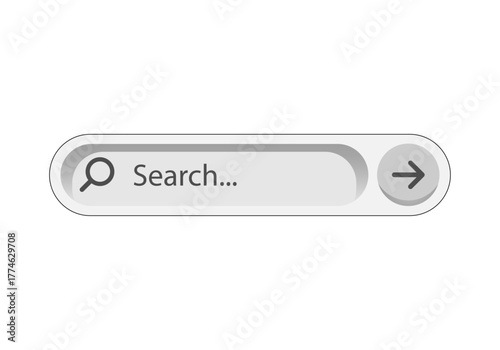 Barra de búsqueda blanca en fondo blanco