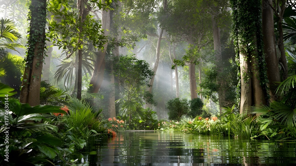 Obraz premium waterfall in the forest