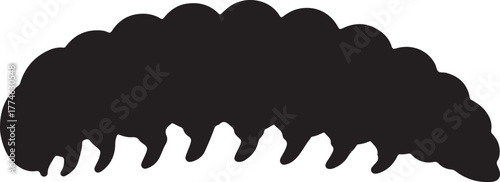  silllhouette larva animal vector