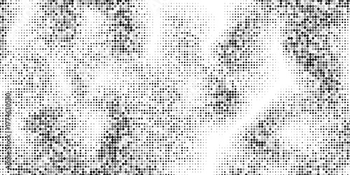 Abstract halftone wave dotted background. Fantastic monochrome texture. Pop art template for posters, labels, backdrops