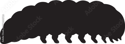  silllhouette larva animal vector