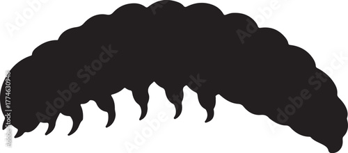  silllhouette larva animal vector