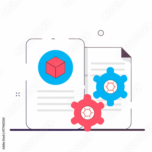 Digital Data Processing and System Configuration Illustration