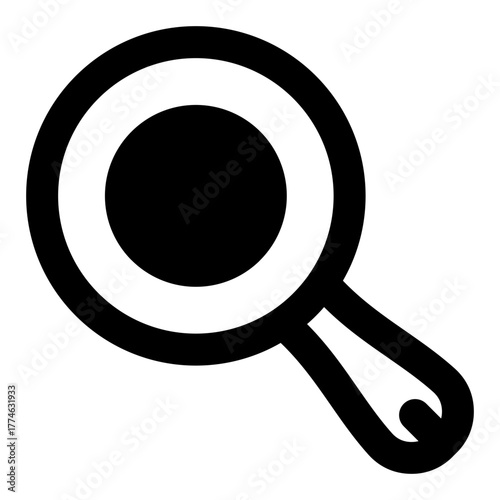 Papier peint Magnifying glass line solid vector
