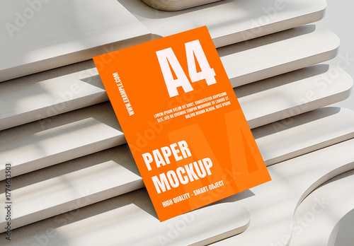 Realistic A4 Poster Mockup Template for Advertising