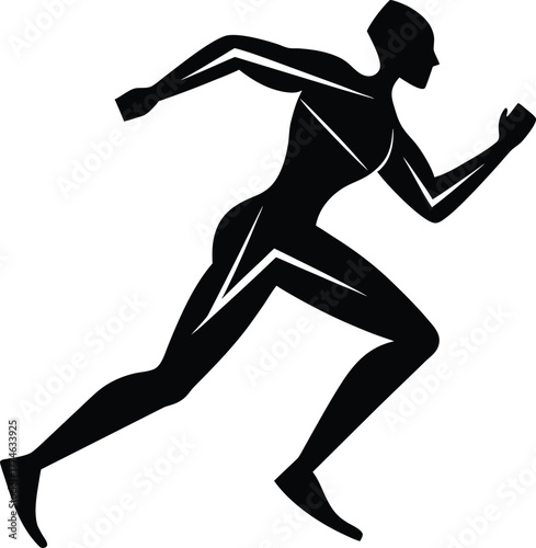 Stylized Runner Silhouette running athlete