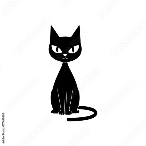 Elegant Cat Lying Pose