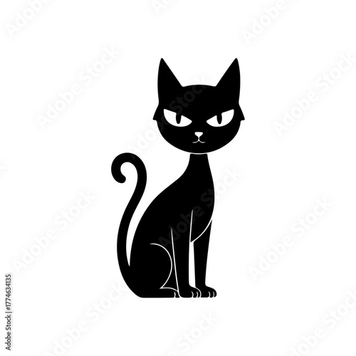 Mystical Black Cat Design
