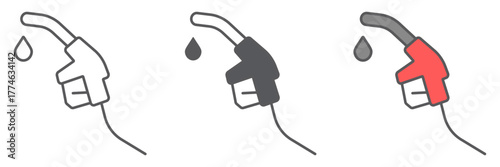 Gas station icon, fuel and pump, filling station sign, vector graphics, a linear pattern on a white background. editable stroke