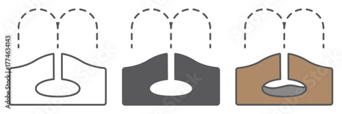 Oilfield icon, fuel and industry, oil production sign, vector graphics, a linear pattern on a white background. editable stroke