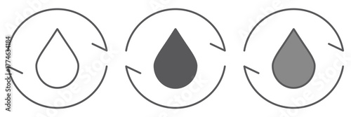 Circulating gas icon, environment and fuel, nature recycle sign, vector graphics, a linear pattern on a white background. editable stroke