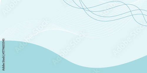 Abstract blue wave background, minimal wave design concept, vector illustration. for banner, modern.