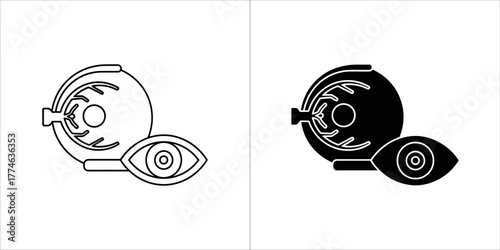 Ophthalmology equipment and eye icon