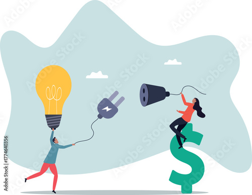 Venture capital or financial support for startup and entrepreneur company, make money idea or idea pitching for fund raising.about a man and his life.