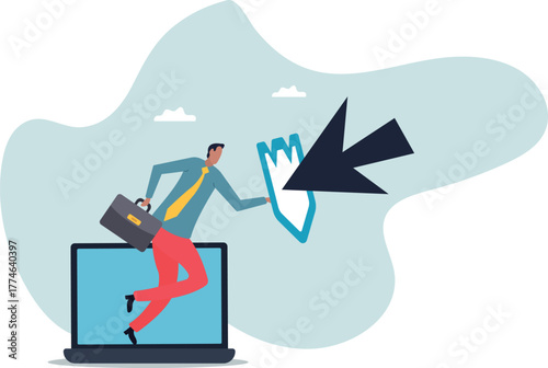 Cyber attack protection, guarding from internet hacker,about a man and his life.