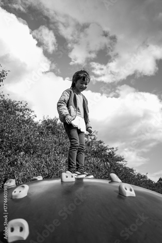 Little girl enjoying playground