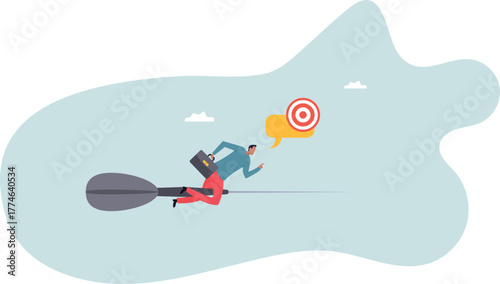 Aiming for target or goal, determination and strategy to reach target and achieve business success,about a man and his life.