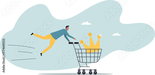 Customer is king, client want is most important, user experience or customer centric marketing strategy.about a man and his life.