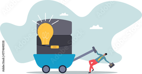 Big business idea, innovation or inspiration to start new business, effort or inspiration for creativity ideas .about a man and his life.