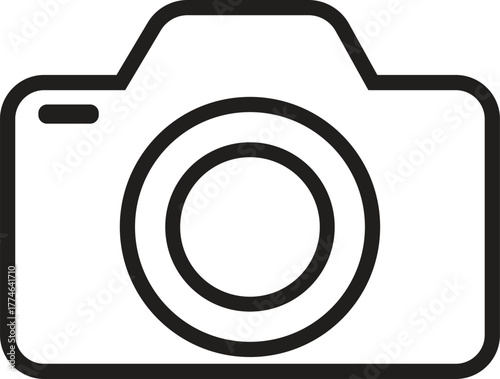 Minimalist Camera Icon for Photography Concepts