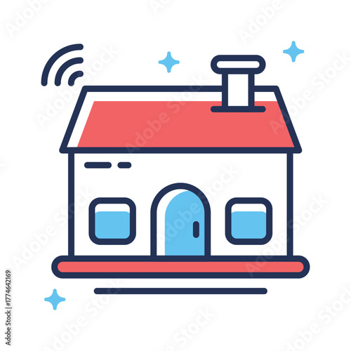 Get this amazing icon of smart home in modern technology