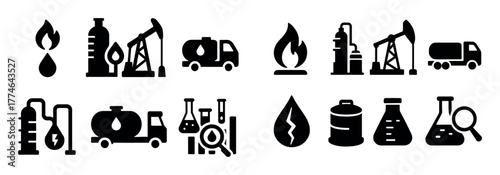 Hydrocarbon Icon Set