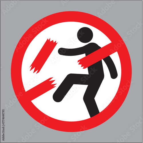 The street prohibition sign is broken