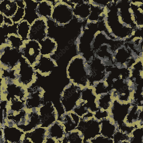 Childish Cartoon Style Abstract Big Macro Scales Flowers, Trendy Meta 6 colors, multi color sets, suitable for printing on surface, textile, fabric, seamless pattern vector art, vector drawn, pattern