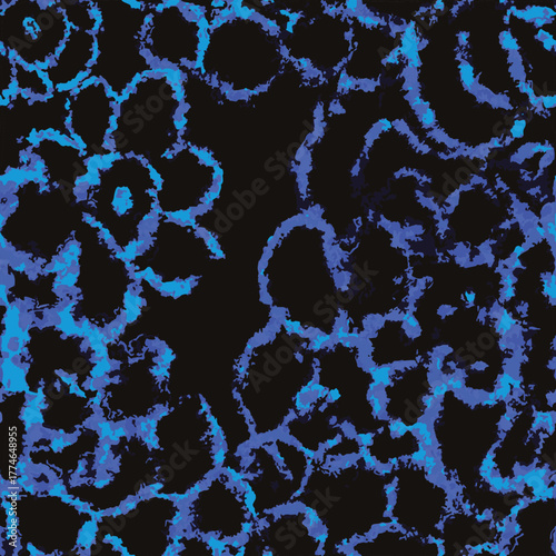 Childish Cartoon Style Abstract Big Macro Scales Flowers, Trendy Meta 6 colors, multi color sets, suitable for printing on surface, textile, fabric, seamless pattern vector art, vector drawn, pattern