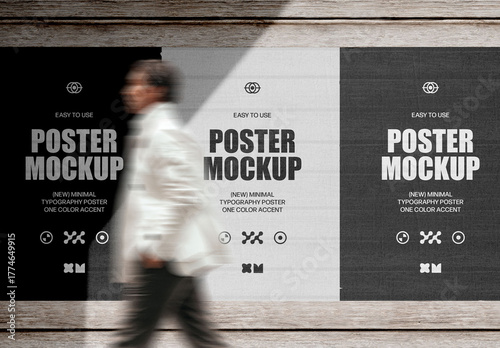 Wood Wall Poster Mockup