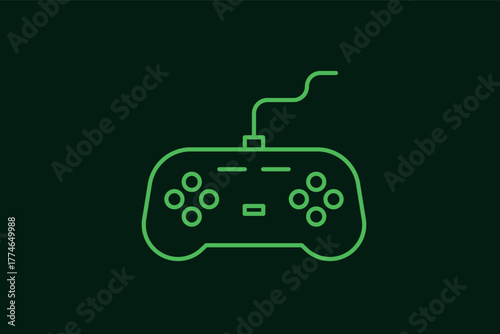 gamepad illustration in flat style design. Vector illustration.	
