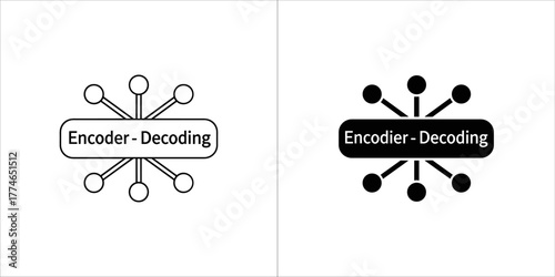 Encoder decoder model icon